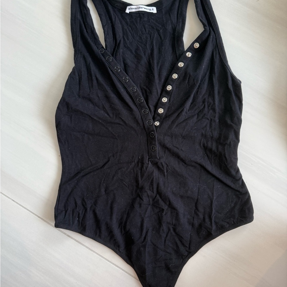 Black Button-Down Bodysuit